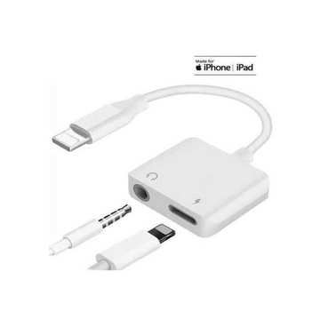Bluetooth Converter For Lightning to 3.5mm Jack+Charging Converter For iPhone MH030 - White